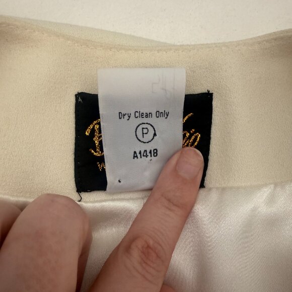 Vintage Bob Mackie Wearable Art Embroidered Ivory Jacket | 1990s | Size Small - Picture 14 of 14